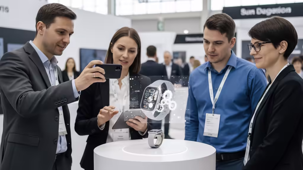 Trade fair booth photography - Professional display setup