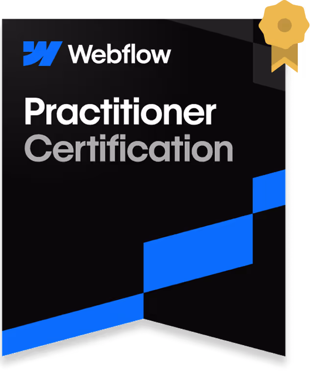 Webflow Certified Practitioner certificate issued to Aleksandra Nakoneczka
