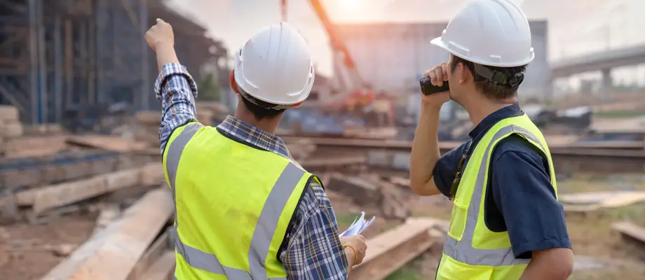 Discussion on construction site