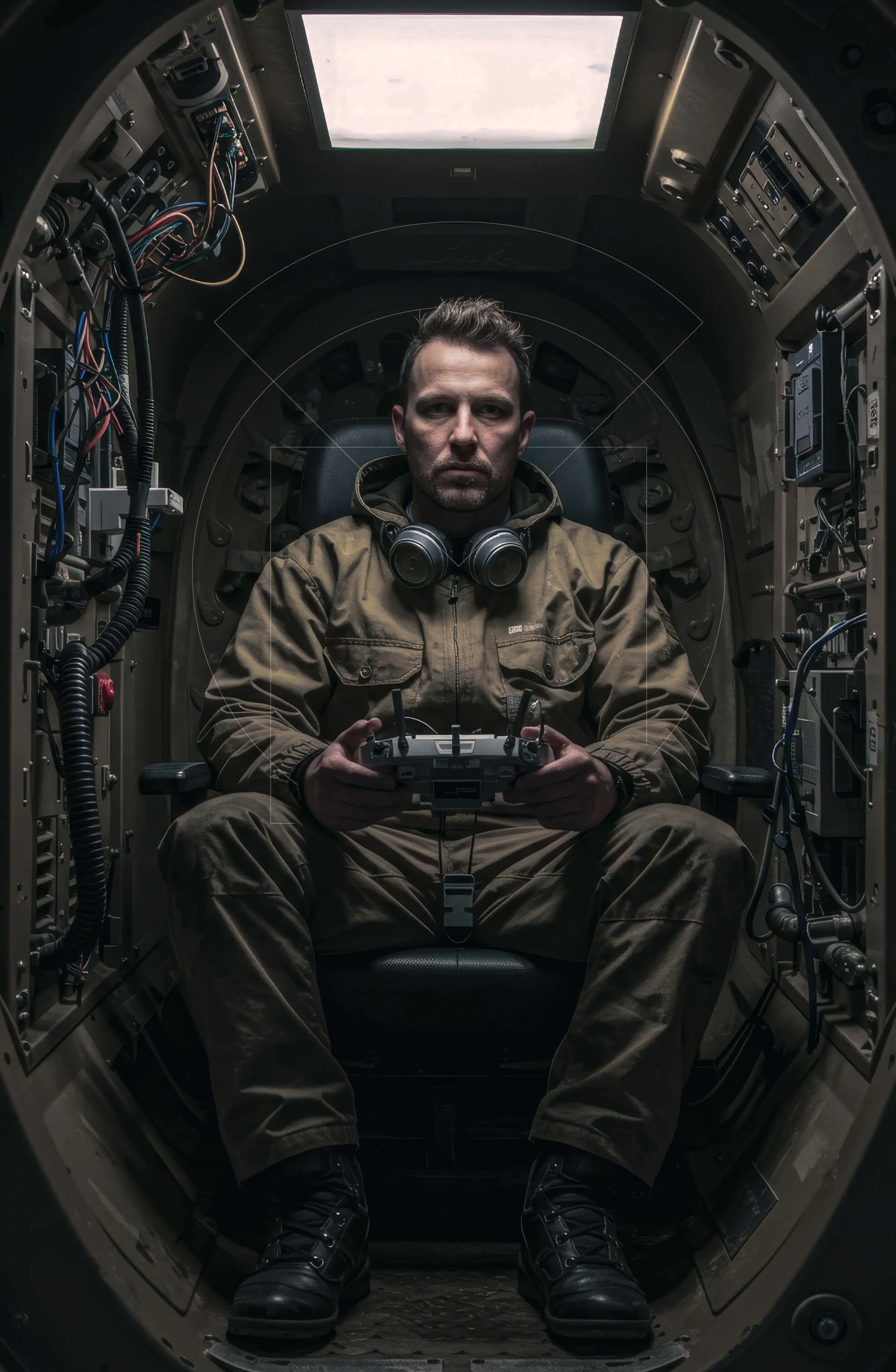 Man in tank