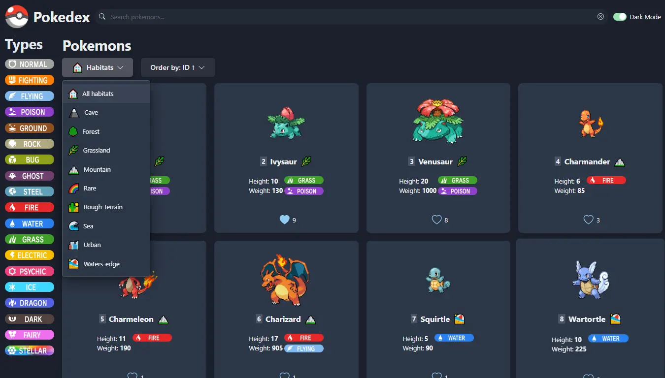 Pokedex Home Page