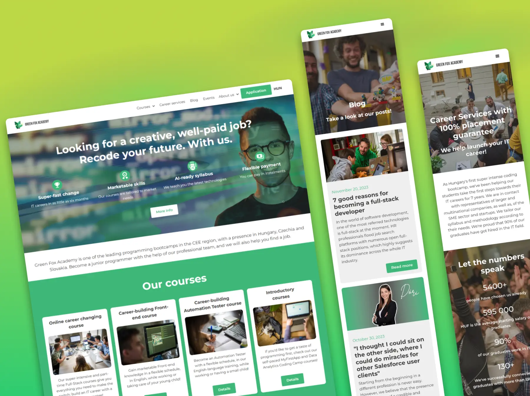 Green Fox Academy Portfolio Page