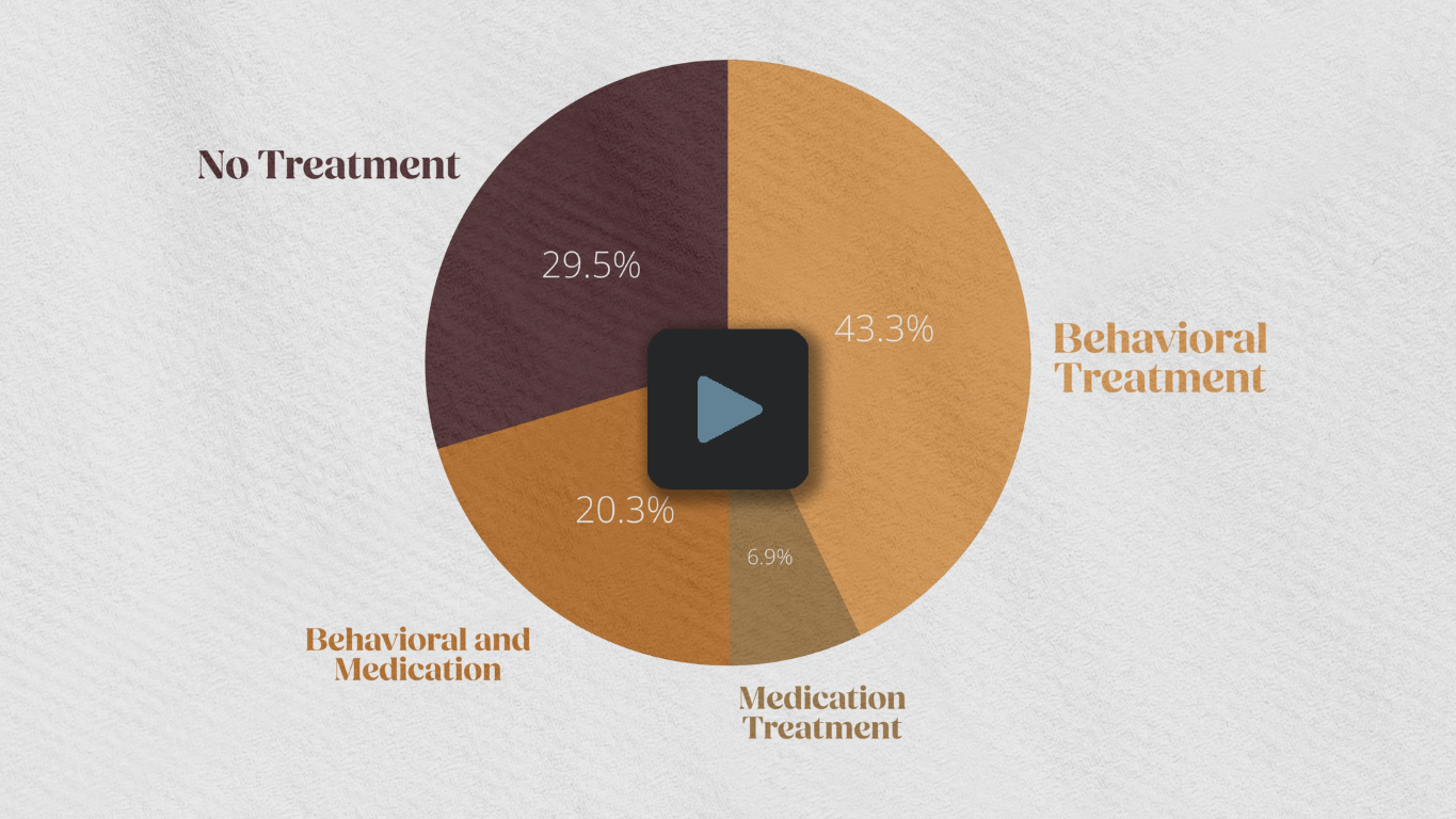 Pie chart showing autism treatment distribution