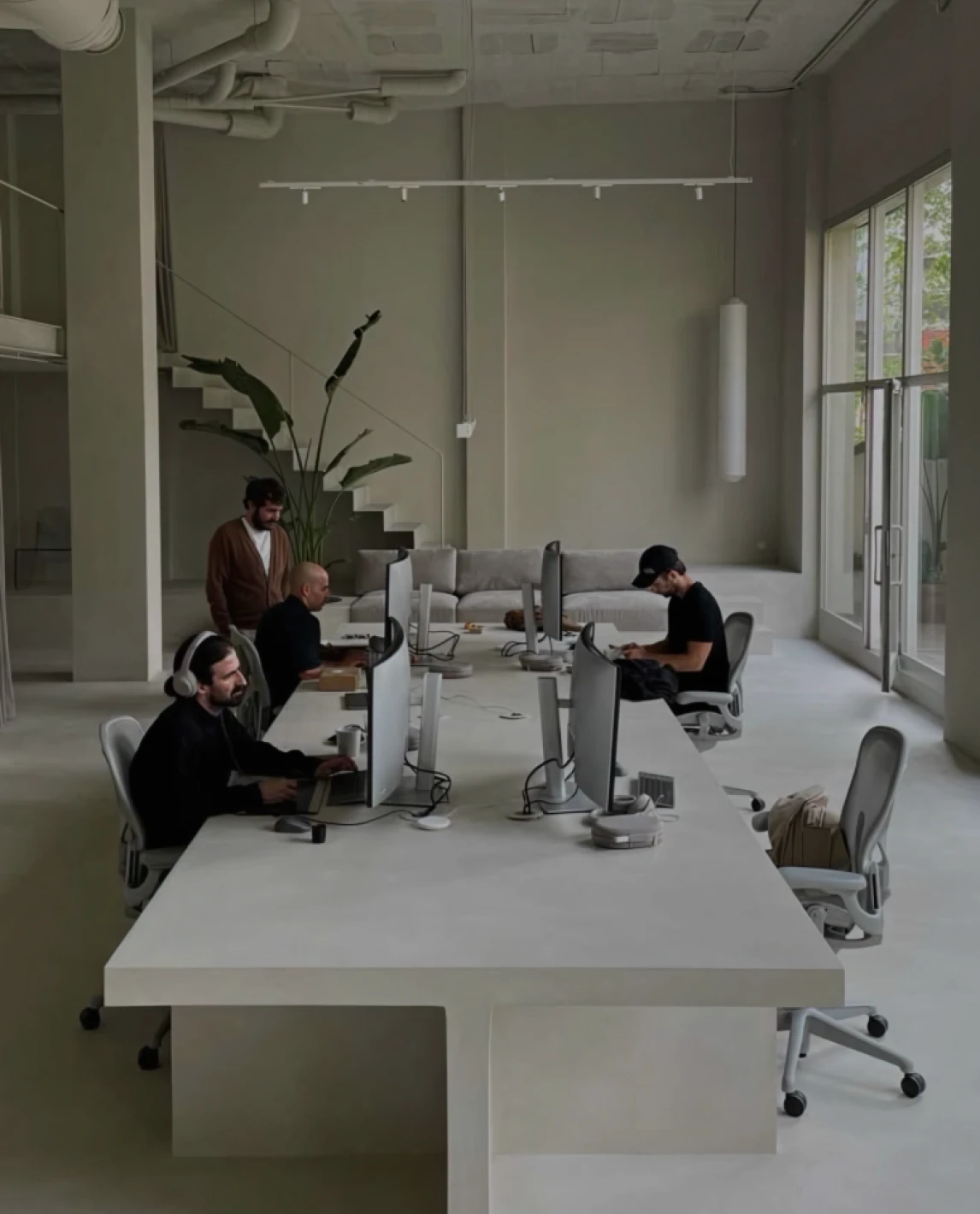 People working in the office