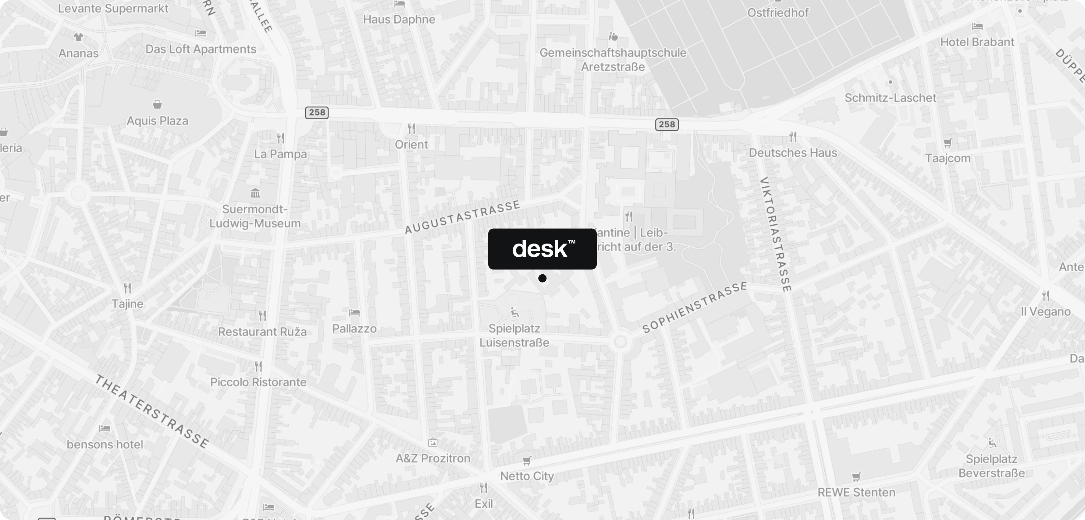 Map with desk's location