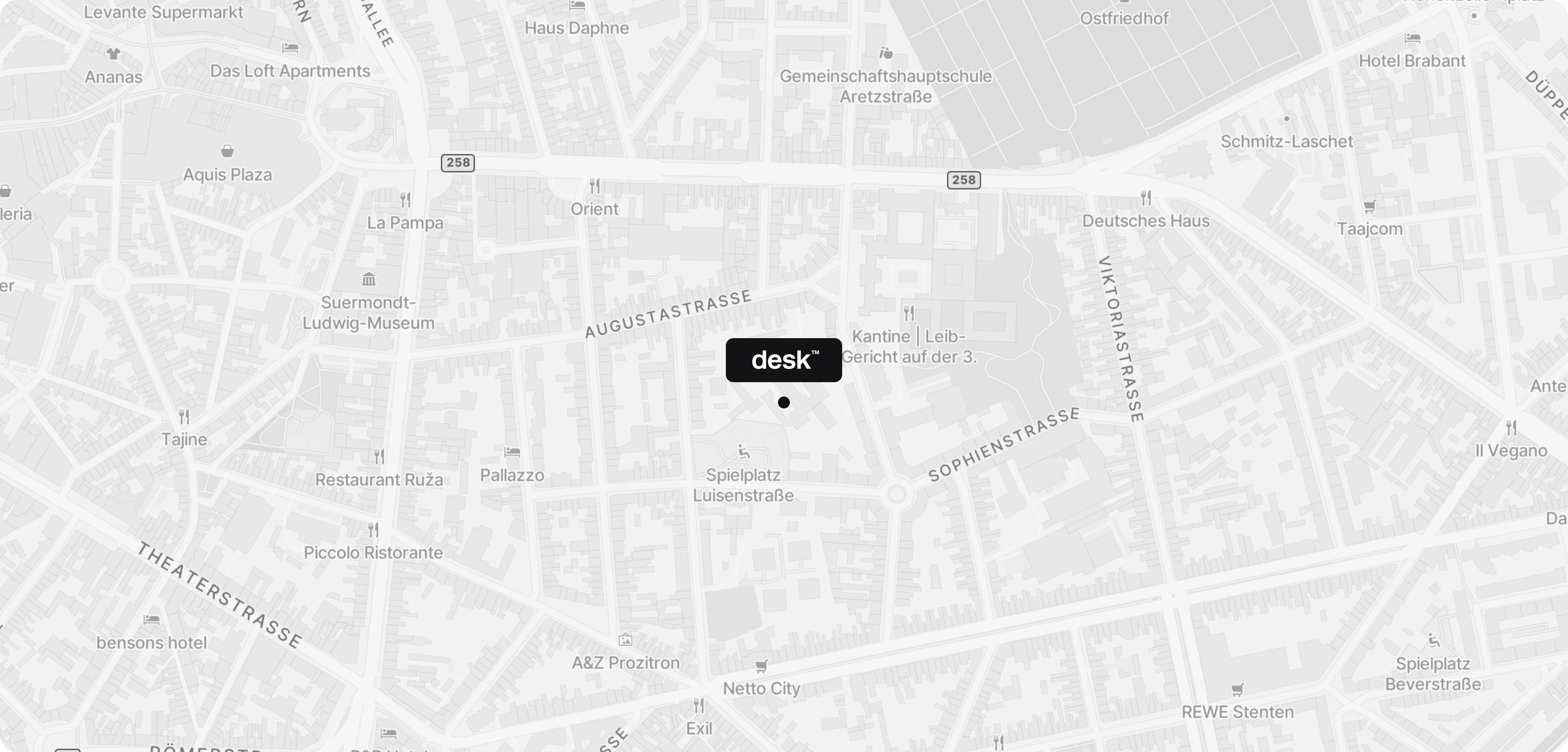 Map with desk's location