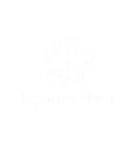 Spikes Asia logo featuring a circular design with four stylized spikes inside and the text 'Spikes Asia' below.