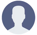 Generic user profile icon silhouette in a circular blue background.