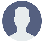 Generic user profile icon silhouette in a circular blue background.