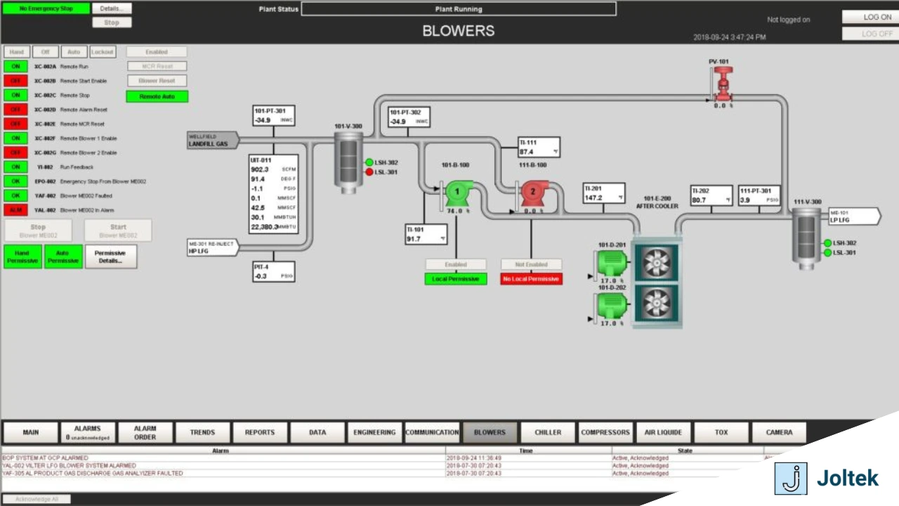 Figure 2 - Exploring the Latest in Industrial Automation with Colby Clegg and the Release of Ignition 8.3 | Blower HMI Example on Ignition