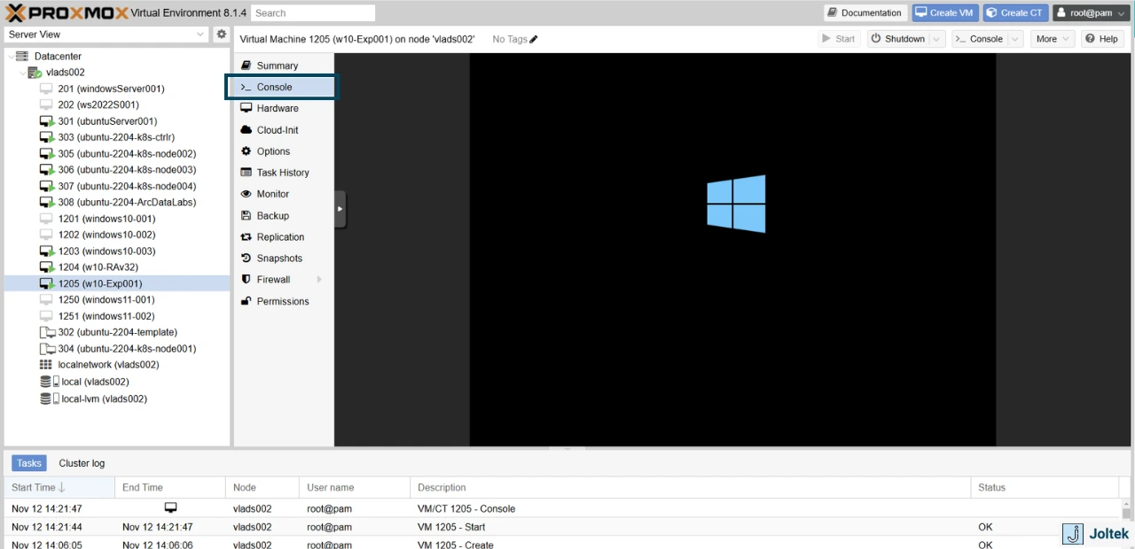 Figure 20 - Step-by-Step Guide Installing a Windows VM on a DELL PowerEdge R730xd with Proxmox | Launching Windows