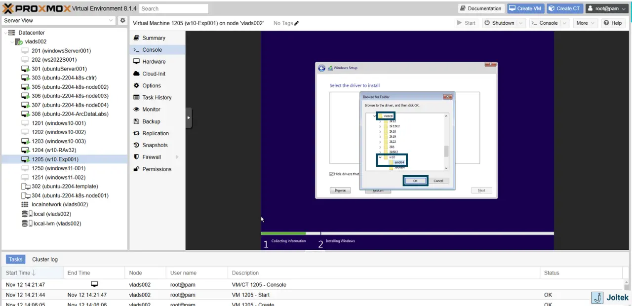 Figure 27 - Step-by-Step Guide Installing a Windows VM on a DELL PowerEdge R730xd with Proxmox | Installing Windows Drivers
