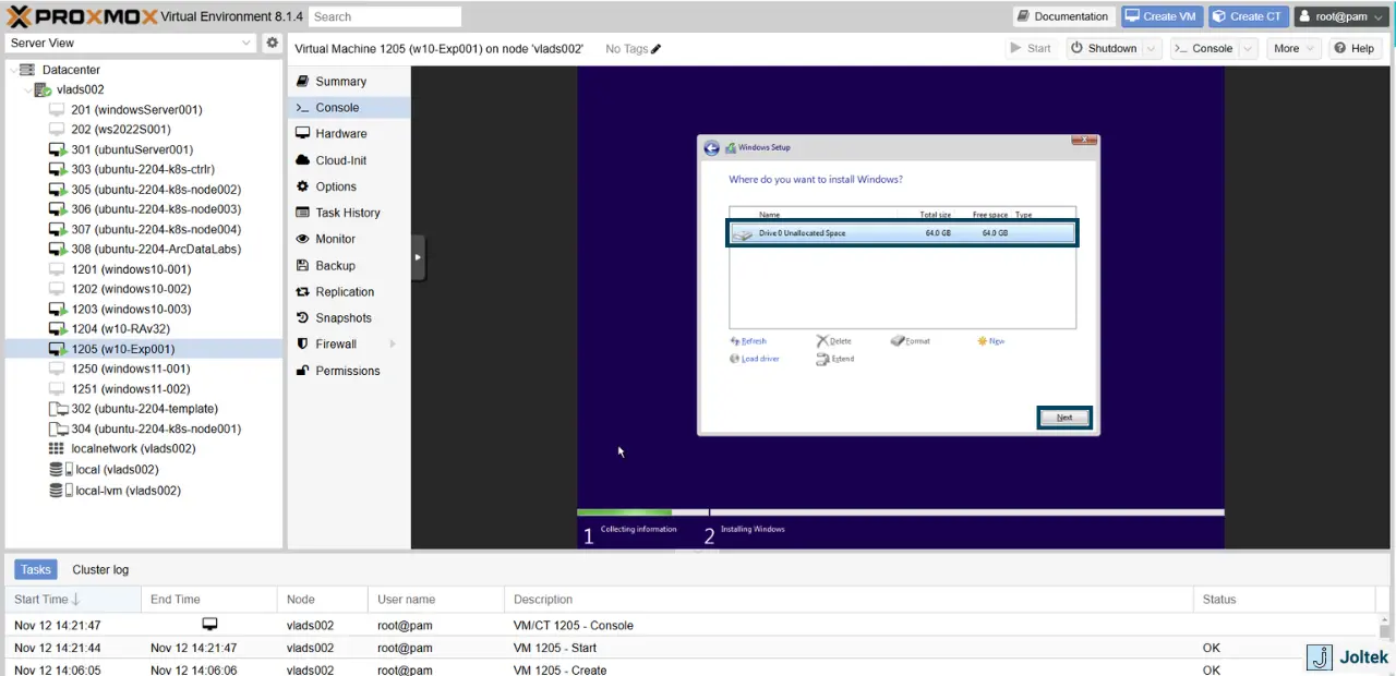 Figure 28 - Step-by-Step Guide Installing a Windows VM on a DELL PowerEdge R730xd with Proxmox | Installing Windows Drivers