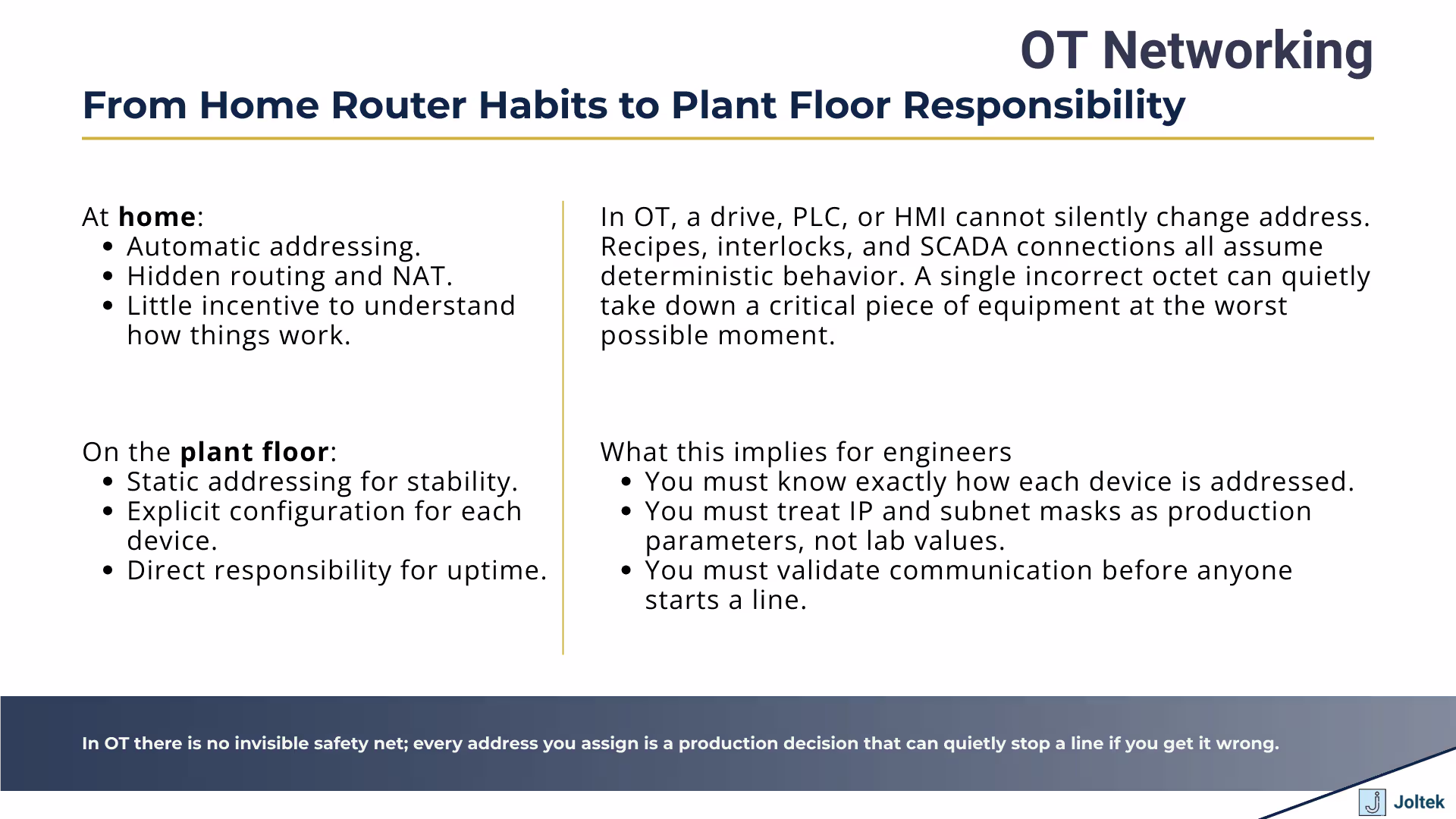 From Home Router Habits to Plant Floor Responsibility