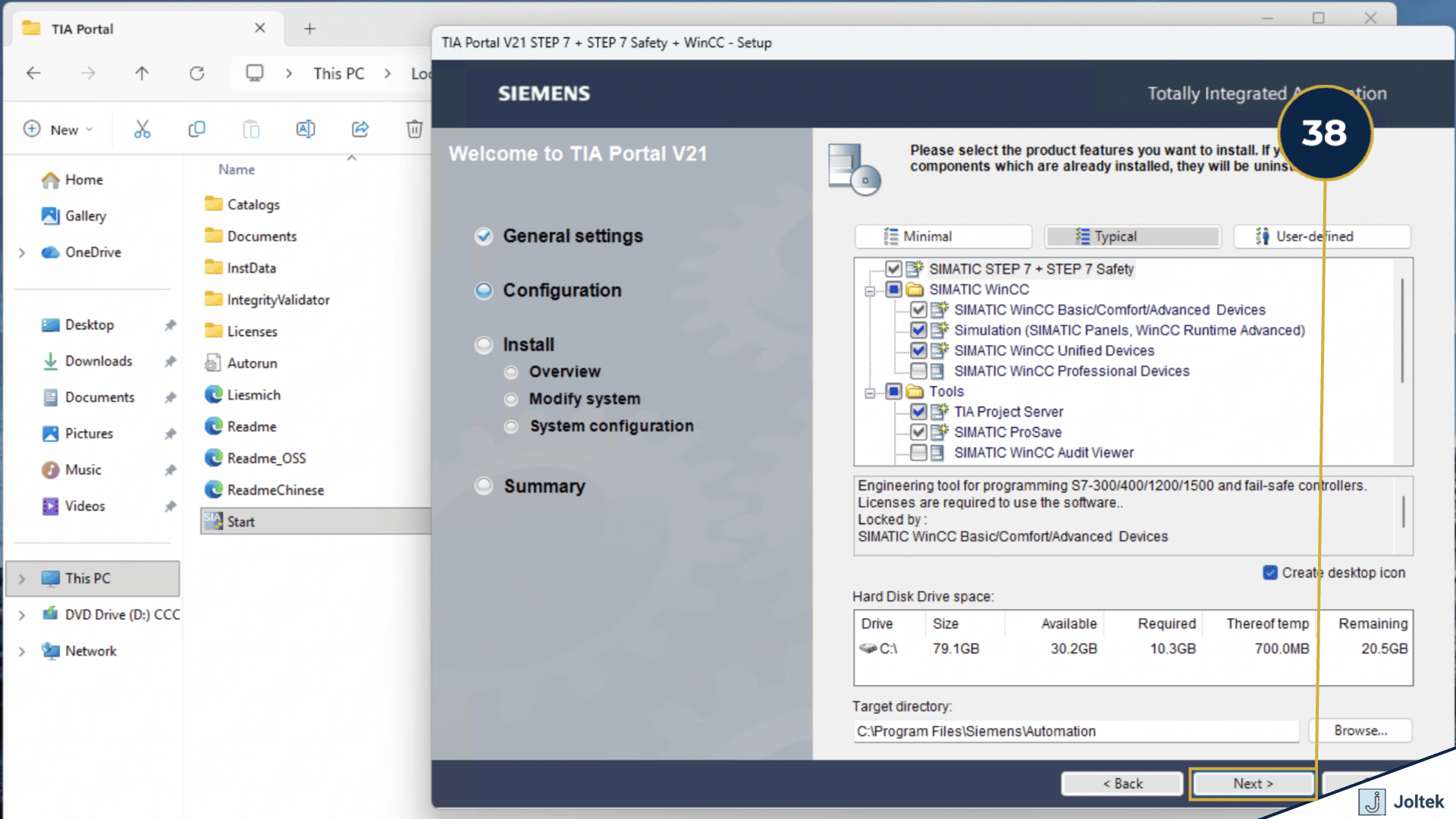 Step 38 - Go through the prompts by clicking "Next."