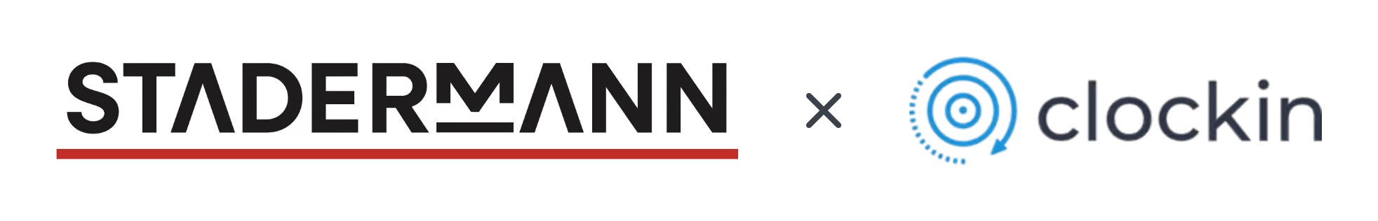 Logos von Stadermann und clockin