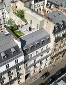 Le nouveau rooftop du 73 Miromesnil. © Foncière Renaissance