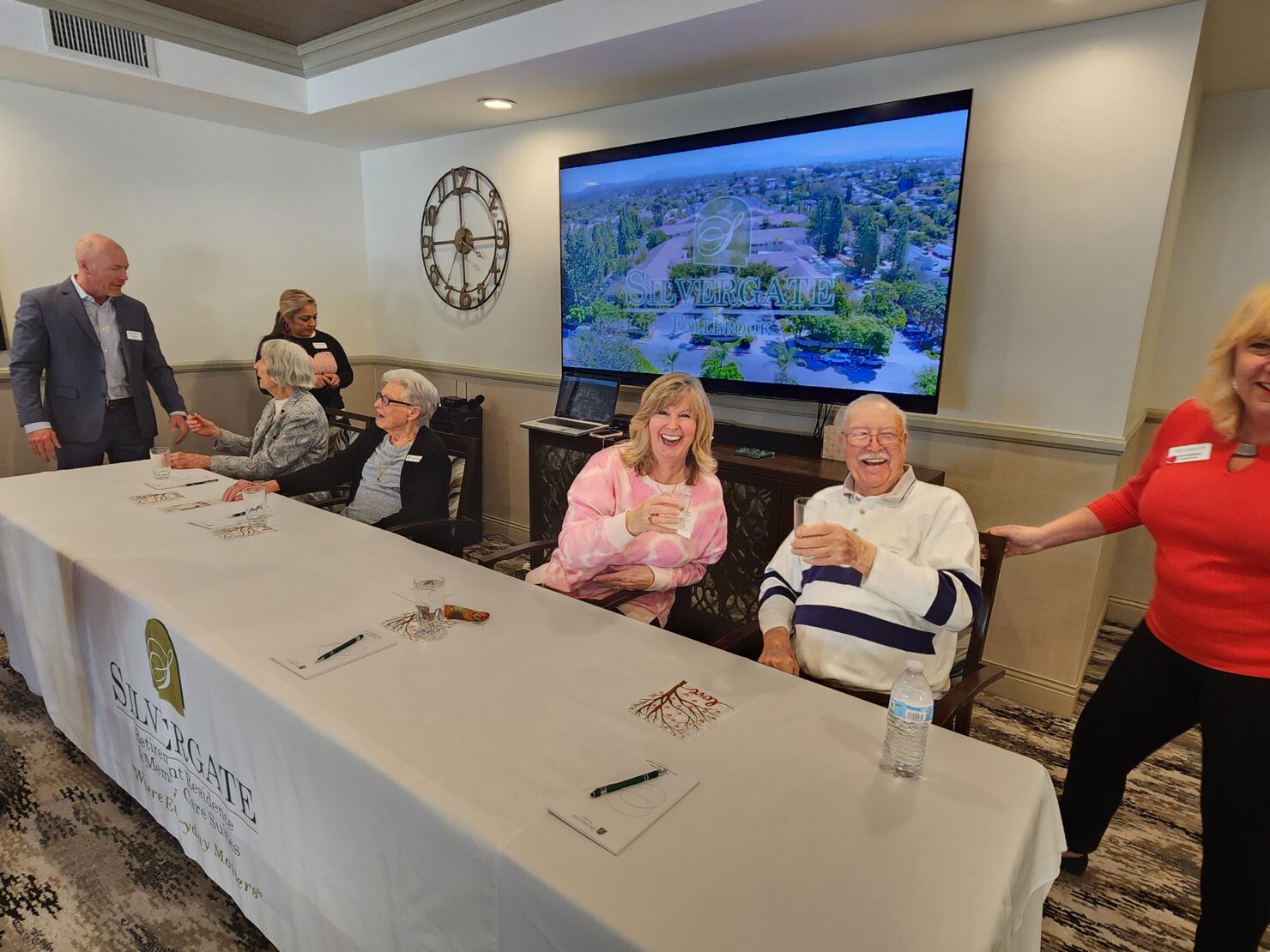 Resident panelists and Silvergate staff pose for photo