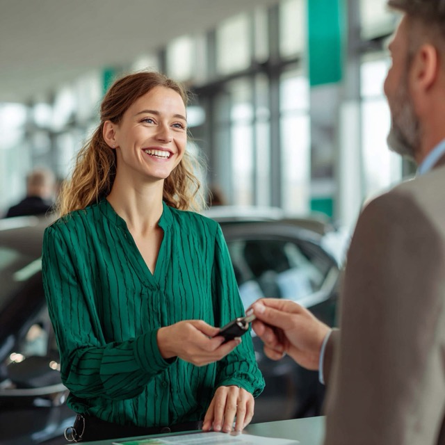 Car dealership advisor supported by AI sales coaching platform