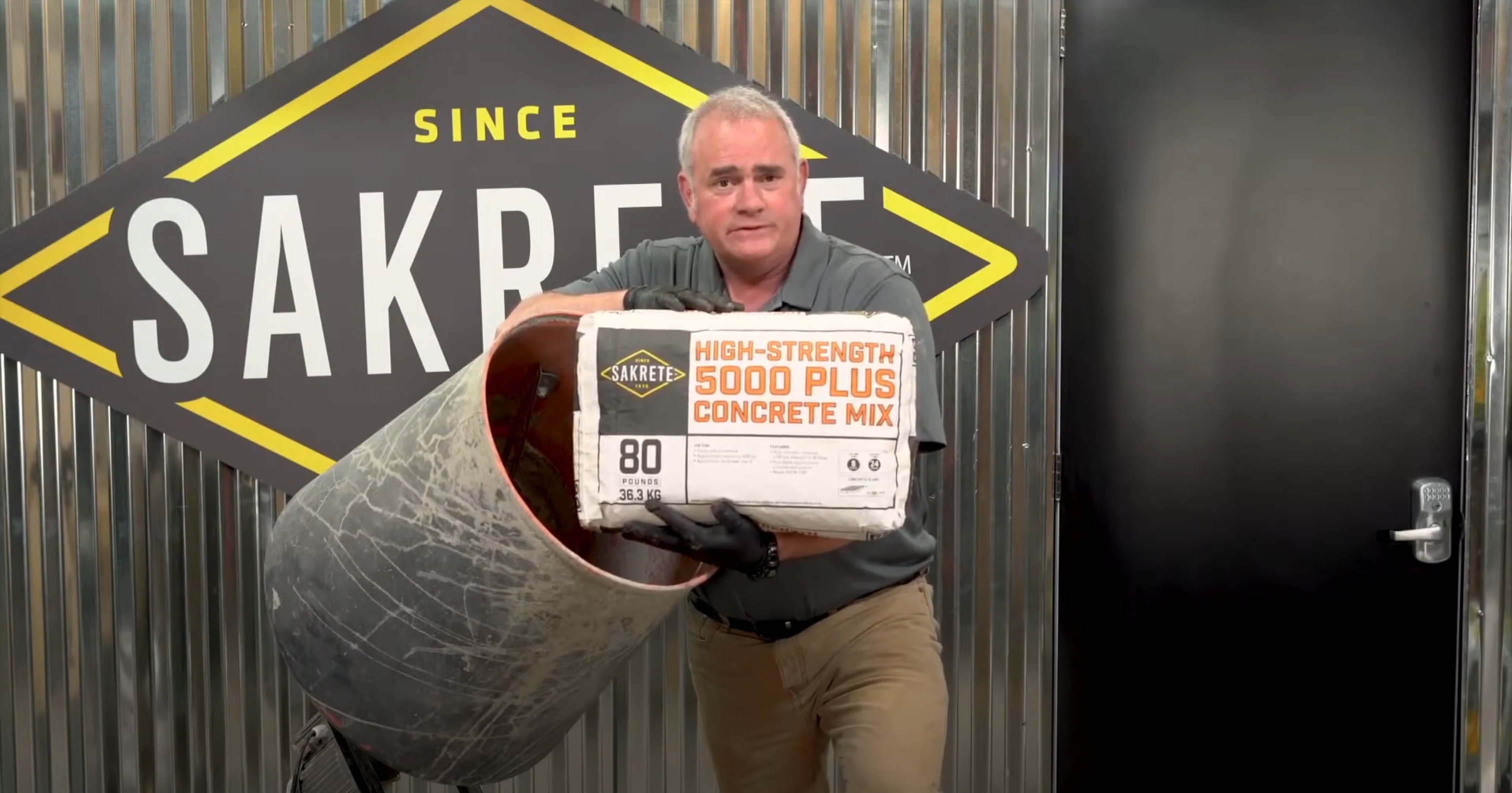 Mixing Concrete Using a Mixer