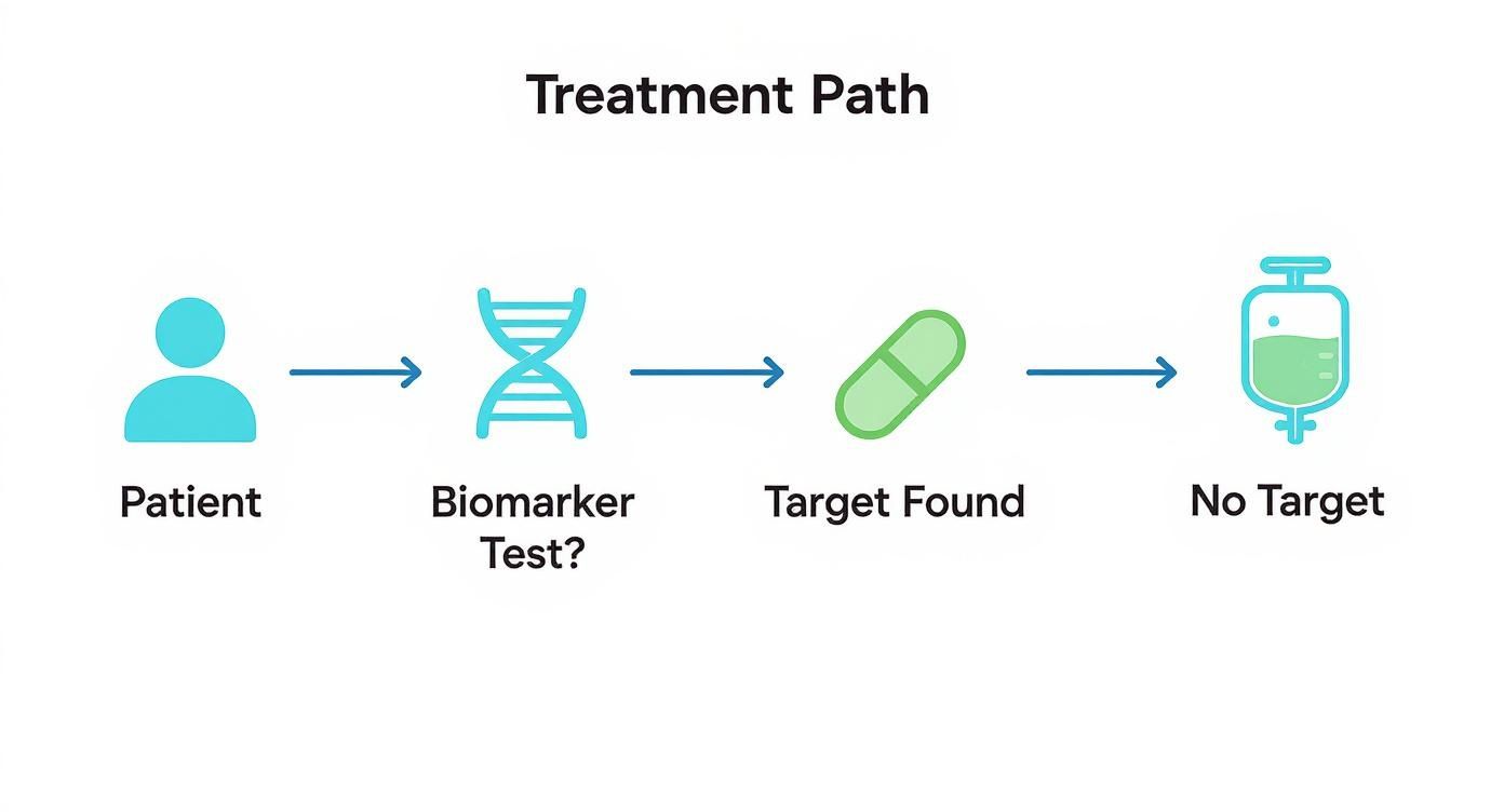 Infographic about targeted therapy vs chemotherapy