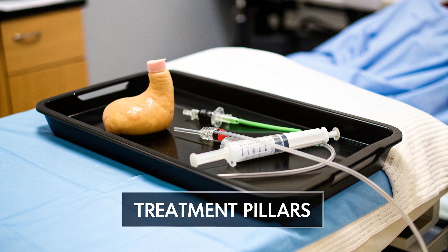 A medical professional carefully reviews a patient's scans, symbolizing the detailed planning behind gastric cancer treatment.