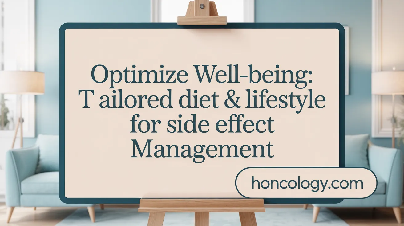 Optimize Well-Being: Tailored Diet &amp; Lifestyle for Side Effect Management