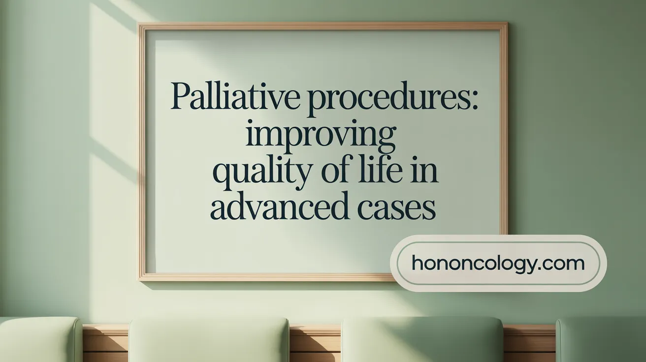 Palliative Procedures: Improving Quality of Life in Advanced Cases