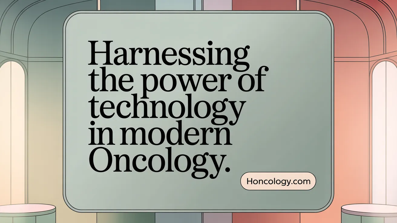 Harnessing the Power of Technology in Modern Oncology