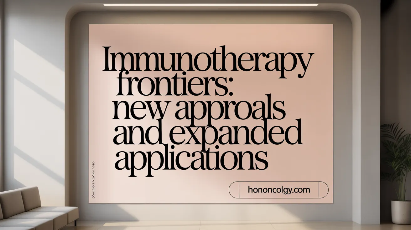 Immunotherapy Frontiers: New Approvals and Expanded Applications