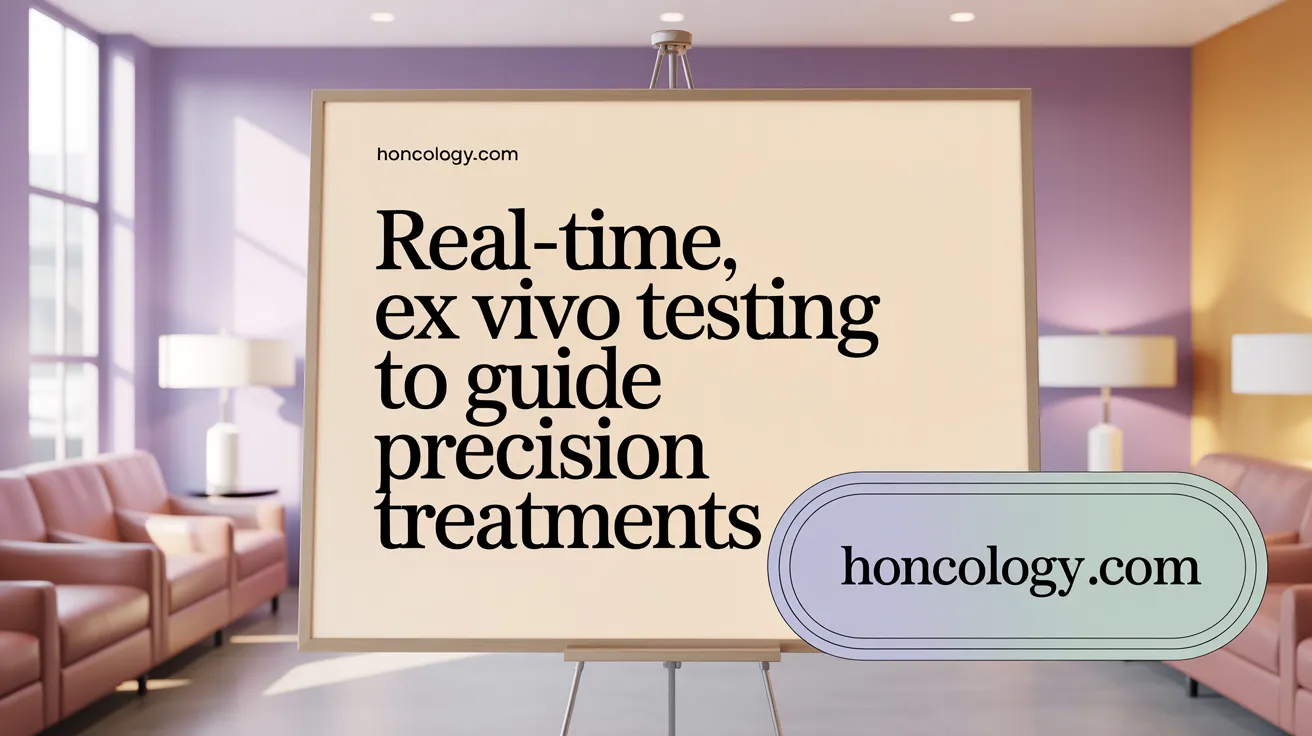 Real-Time, Ex Vivo Testing to Guide Precision Treatments