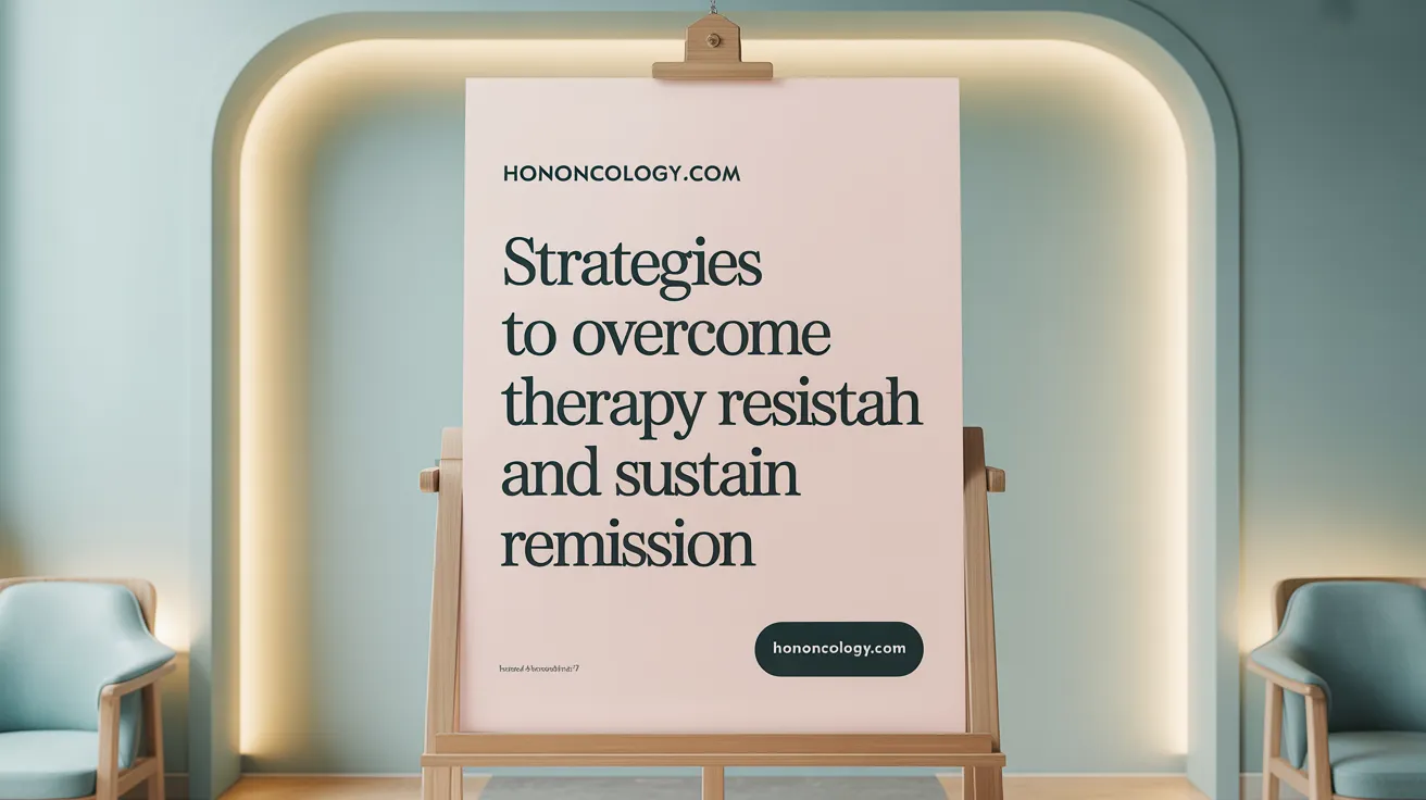 Strategies to Overcome Therapy Resistance and Sustain Remission