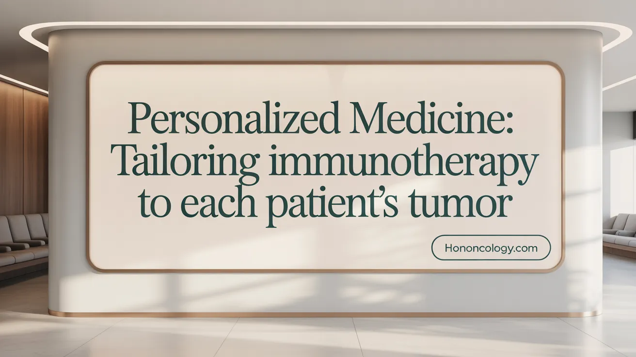 Personalized Medicine: Tailoring Immunotherapy to Each Patient's Tumor