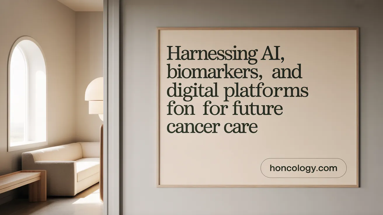 Harnessing AI, Biomarkers, and Digital Platforms for Future Cancer Care