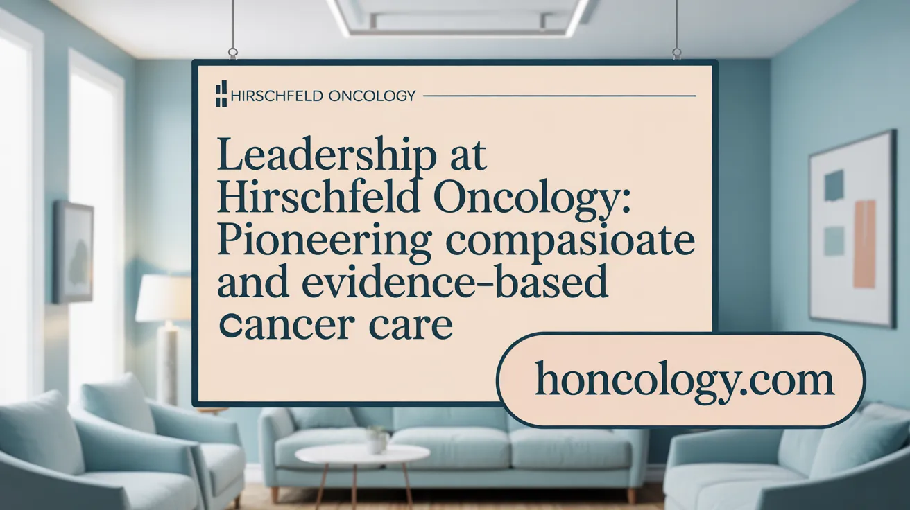 Leadership at Hirschfeld Oncology: Pioneering Compassionate and Evidence-Based Cancer Care