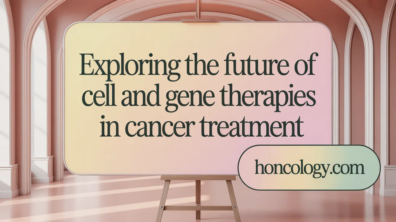 Exploring the Future of Cell and Gene Therapies in Cancer Treatment