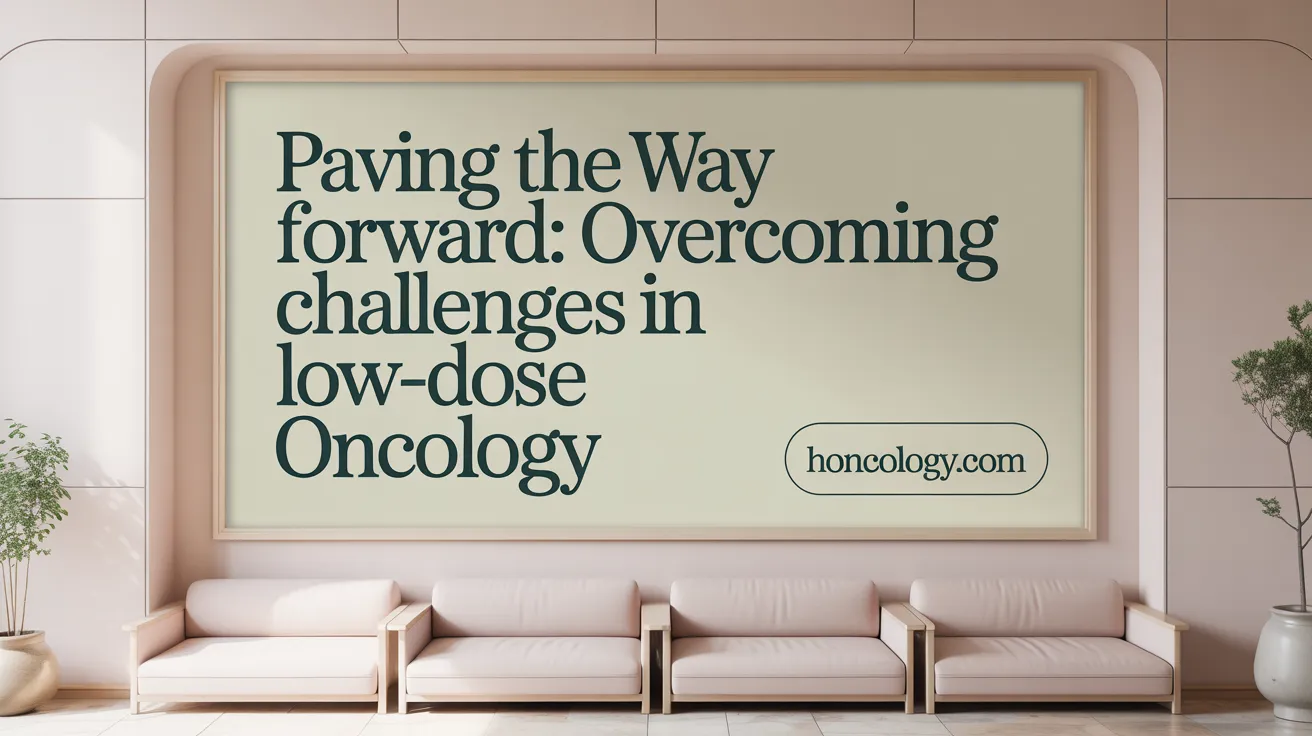 Paving the Way Forward: Overcoming Challenges in Low-Dose Oncology