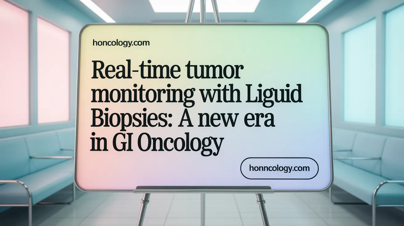 Real-Time Tumor Monitoring with Liquid Biopsies: A New Era in GI Oncology