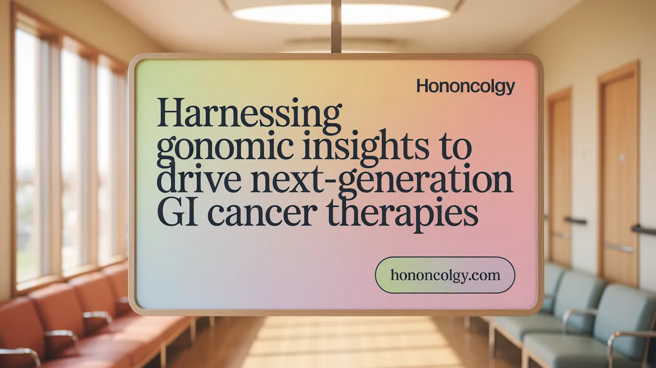 Harnessing Genomic Insights to Drive Next-Generation GI Cancer Therapies