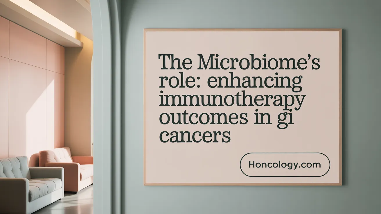 The Microbiome's Role: Enhancing Immunotherapy Outcomes in GI Cancers