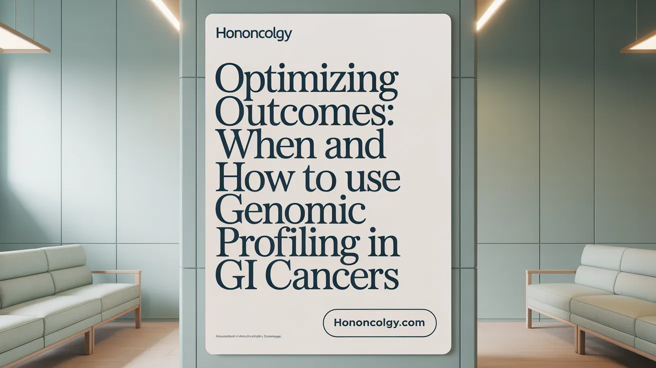 Optimizing Outcomes: When and How to Use Genomic Profiling in GI Cancers