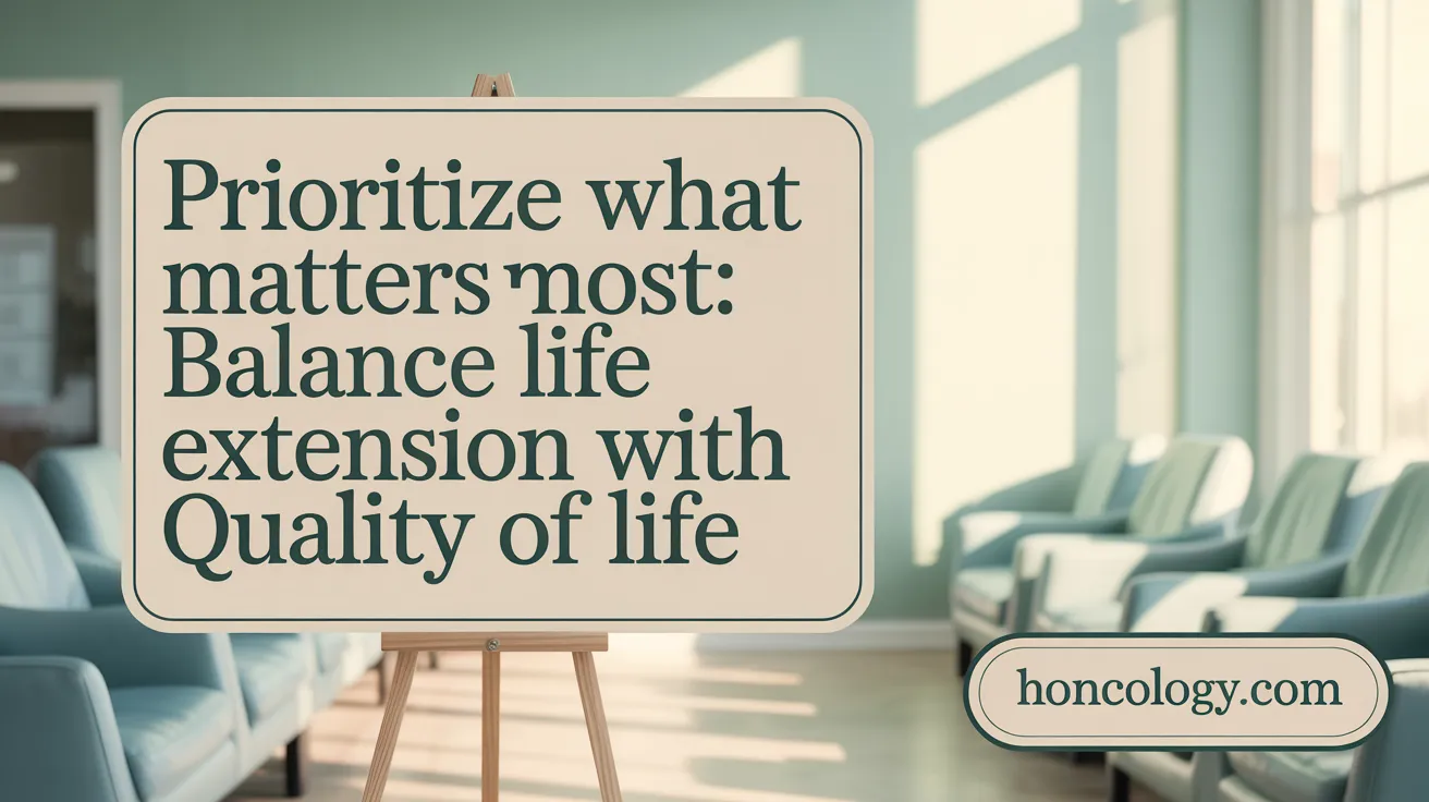 Prioritize What Matters Most: Balance Life Extension with Quality of Life