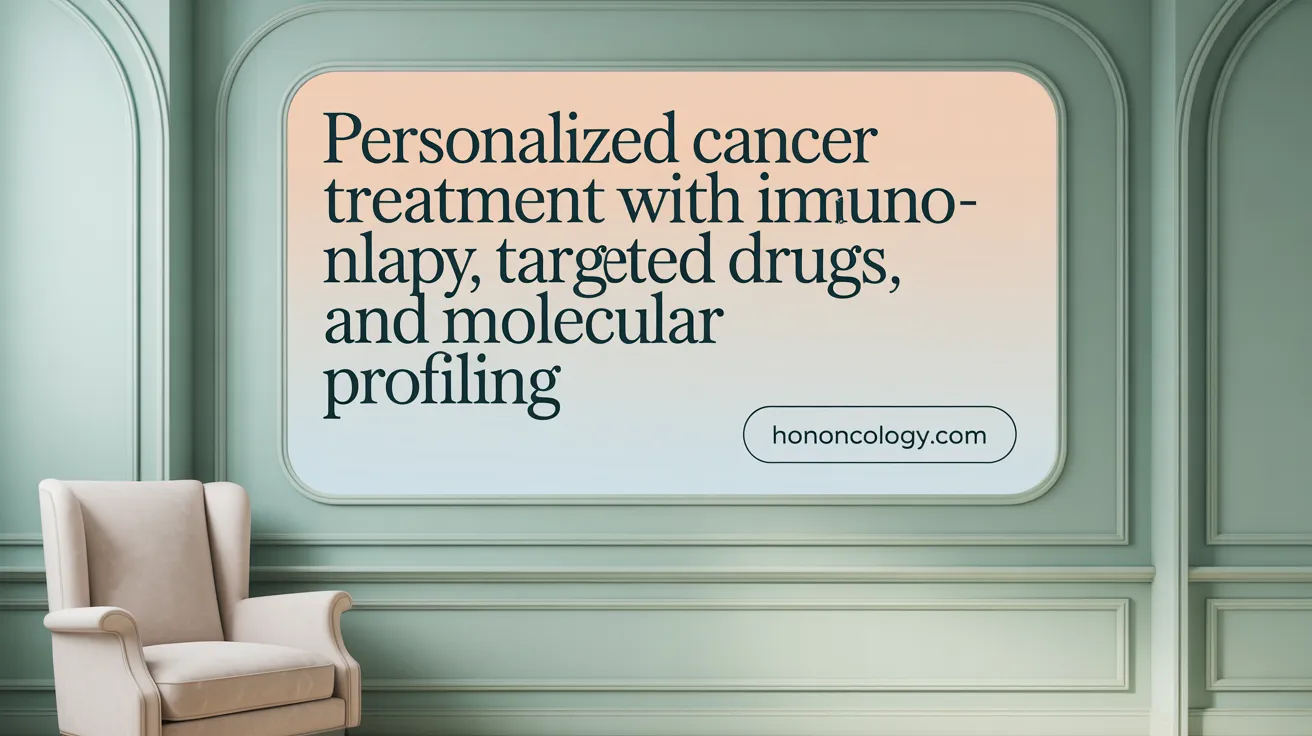 Personalized Cancer Treatment with Immunotherapy, Targeted Drugs, and Molecular Profiling