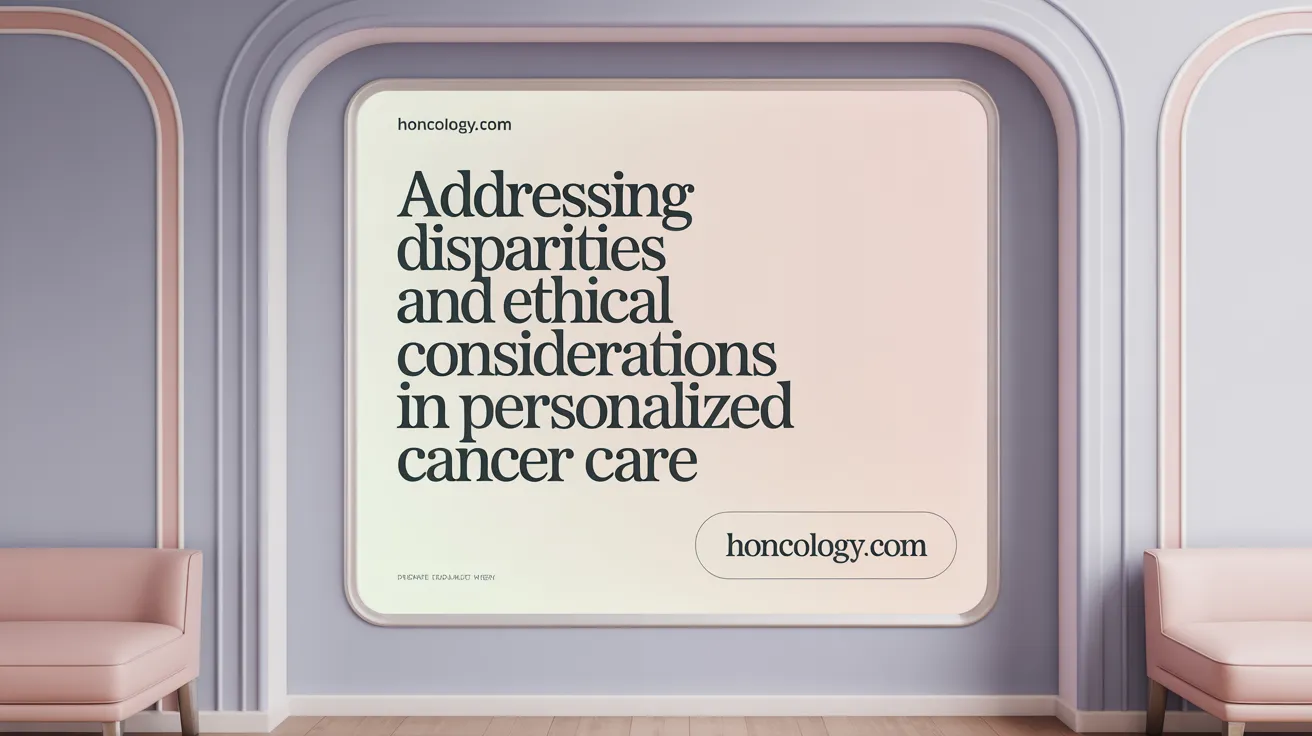 Addressing Disparities and Ethical Considerations in Personalized Cancer Care