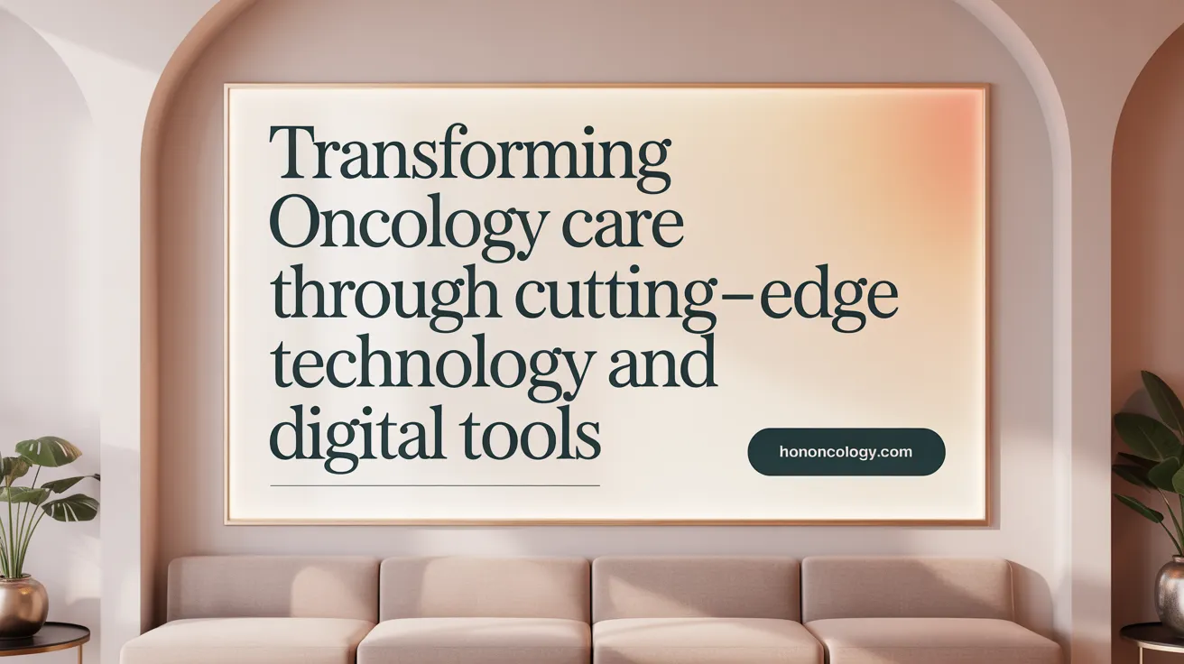 Transforming Oncology Care Through Cutting-Edge Technology and Digital Tools
