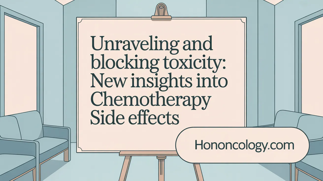 Unraveling and Blocking Toxicity: New Insights into Chemotherapy Side Effects