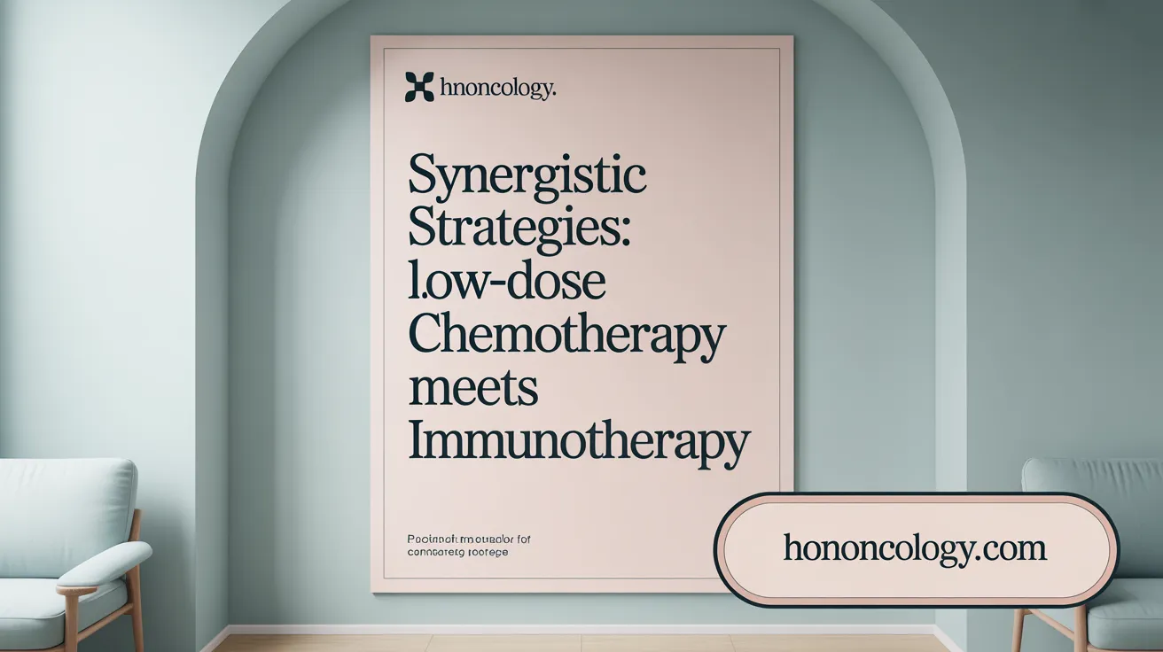 Synergistic Strategies: Low-Dose Chemotherapy Meets Immunotherapy