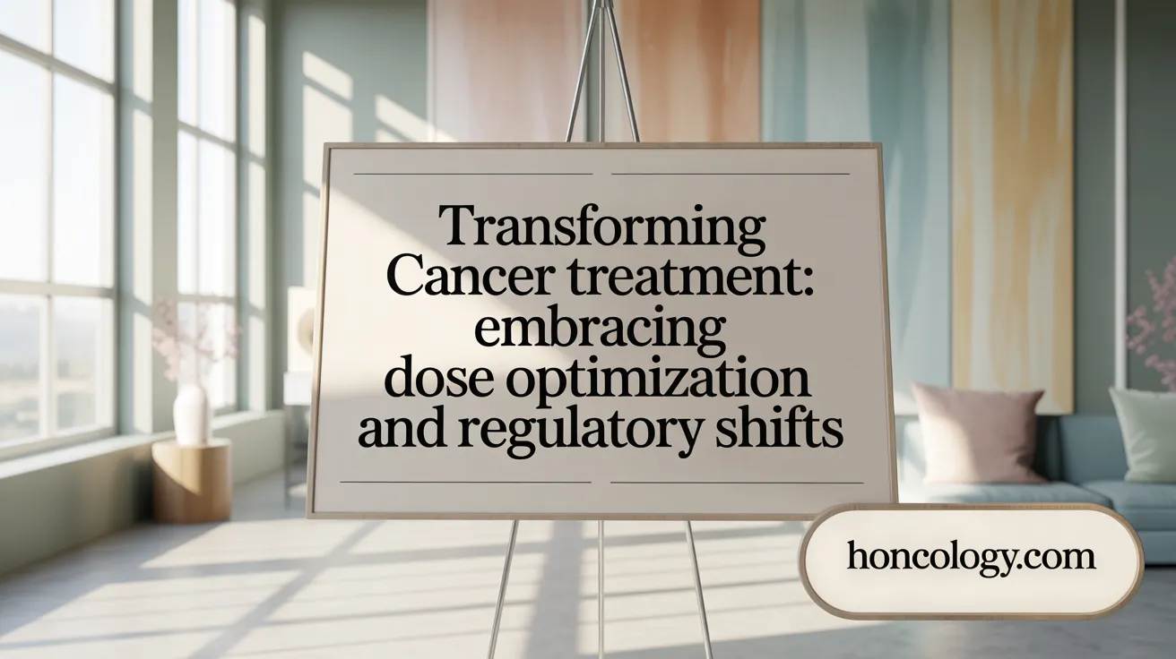Transforming Cancer Treatment: Embracing Dose Optimization and Regulatory Shifts