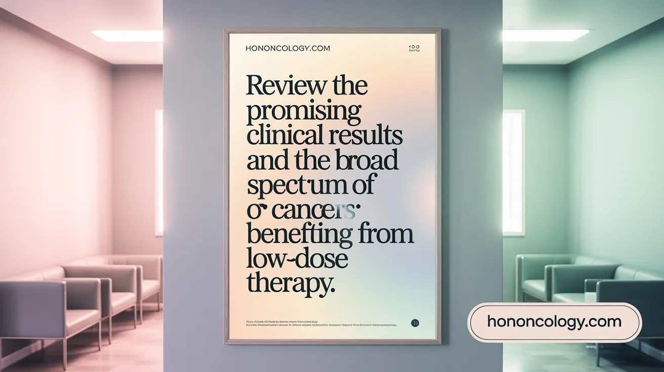 Review the promising clinical results and the broad spectrum of cancers benefiting from low-dose therapy.