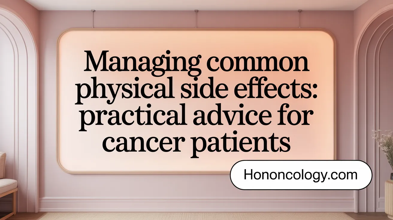 Managing Common Physical Side Effects: Practical Advice for Cancer Patients